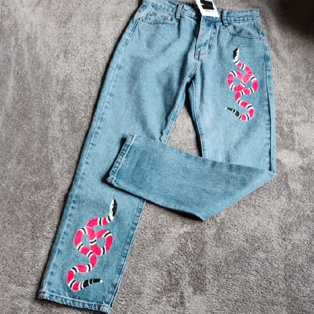 Adika Snake Jeans XS NWT With Flaw